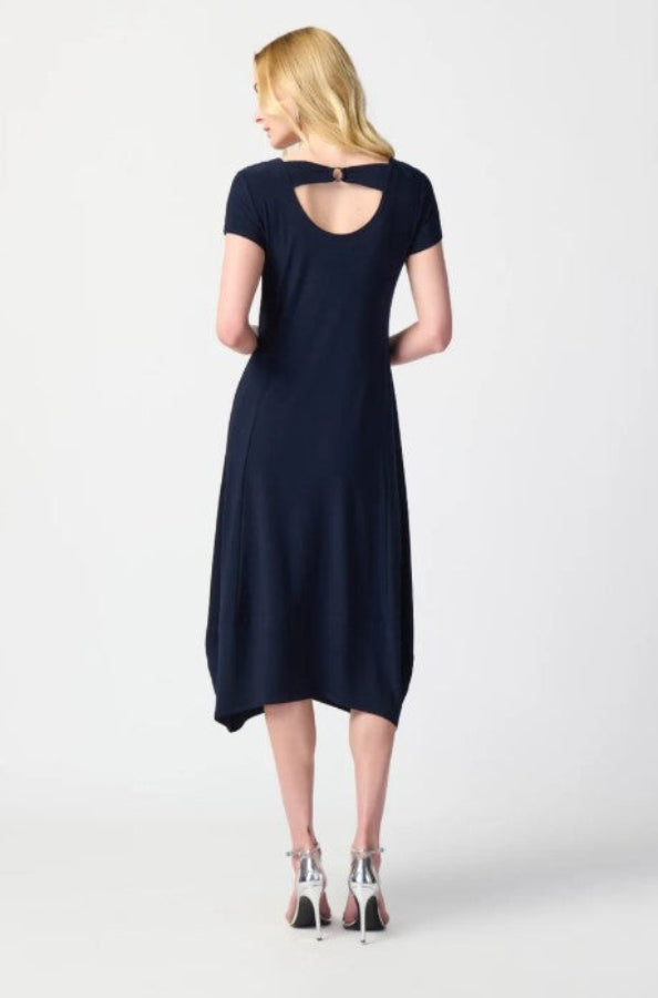 Joseph Ribkoff 241156 Midnight Blue Silk Cocoon Dress