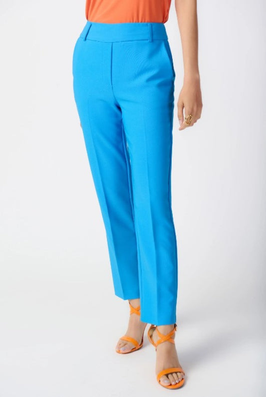 Joseph Ribkoff 241188 French Blue Pull On Straight Cropped Pants