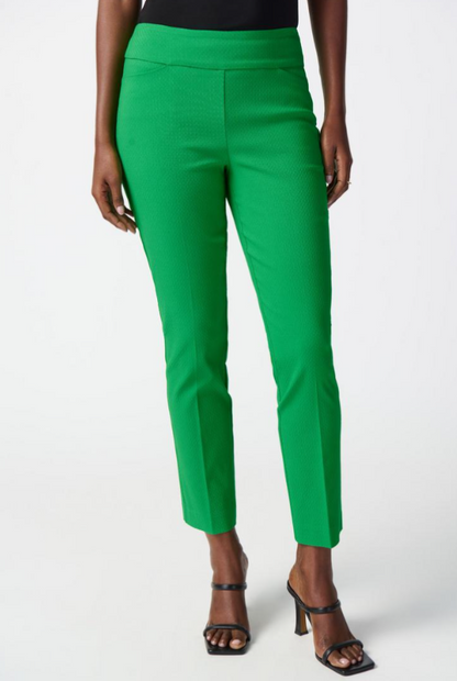 Joseph Ribkoff 241229 Textured Pull On Straight Cropped Pants