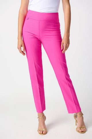 Joseph Ribkoff 241231 Ultra Pink Twill Pull On Slim Ankle Pants