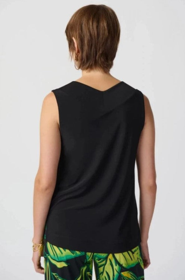 Joseph Ribkoff 241239 Black Sleeveless V-Neck Top