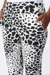 Joseph Ribkoff 241264 Vanilla/Multi Animal Print Pull On Capri Pants