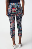 Joseph Ribkoff 241268 Midnight Blue/Multi Paris Print Pull On Capri Pants