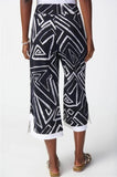 Joseph Ribkoff 241280 Midnight/Vanilla Abstract Print Pull On Culotte Pants