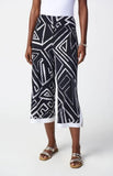 Joseph Ribkoff 241280 Midnight/Vanilla Abstract Print Pull On Culotte Pants