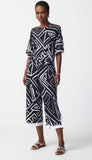 Joseph Ribkoff 241280 Midnight/Vanilla Abstract Print Pull On Culotte Pants