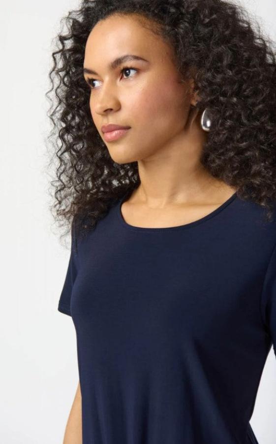 Joseph Ribkoff 241290 Midnight Blue Knot Front T-Shirt Top