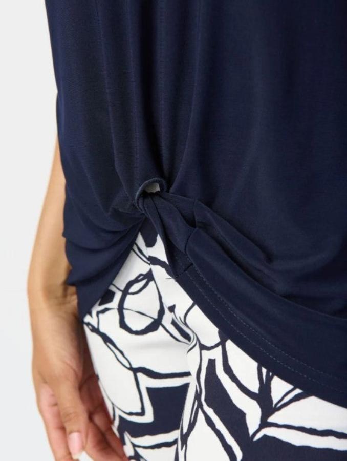 Joseph Ribkoff 241290 Midnight Blue Knot Front T-Shirt Top