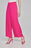 Joseph Ribkoff 241766 Shocking Pink Pleated Pull On Satin Pants