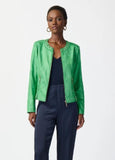 Joseph Ribkoff 241909 Island Green Faux Suede Studded Fitted Jacket