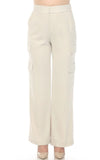 Joseph Ribkoff 241926 Moonstone Wide Leg Cargo Pants