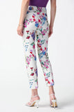 Joseph Ribkoff 242007 Vanilla/Multi Floral Print Pull On Cropped Ankle Pants