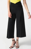 Joseph Ribkoff 242026 Black Side Split Pull On Culotte Pants