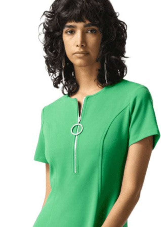 Joseph Ribkoff 242031 Island Green Scuba Crepe Fit and Flare Dress