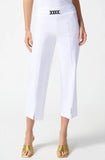 Joseph Ribkoff 242035 White Metal Hardware Front Slit Cropped Pants