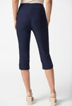 Joseph Ribkoff 242051 Midnight Blue Stretch Pull On Capri Pants