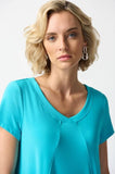 Joseph Ribkoff 242087 Sea View Blue V-Neck T-Shirt Top