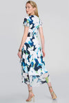 Joseph Ribkoff 242703 Vanilla/Multi Floral Print Maxi Wrap Dress