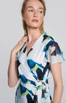 Joseph Ribkoff 242703 Vanilla/Multi Floral Print Maxi Wrap Dress
