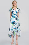 Joseph Ribkoff 242703 Vanilla/Multi Floral Print Maxi Wrap Dress