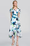 Joseph Ribkoff 242703 Vanilla/Multi Floral Print Maxi Wrap Dress