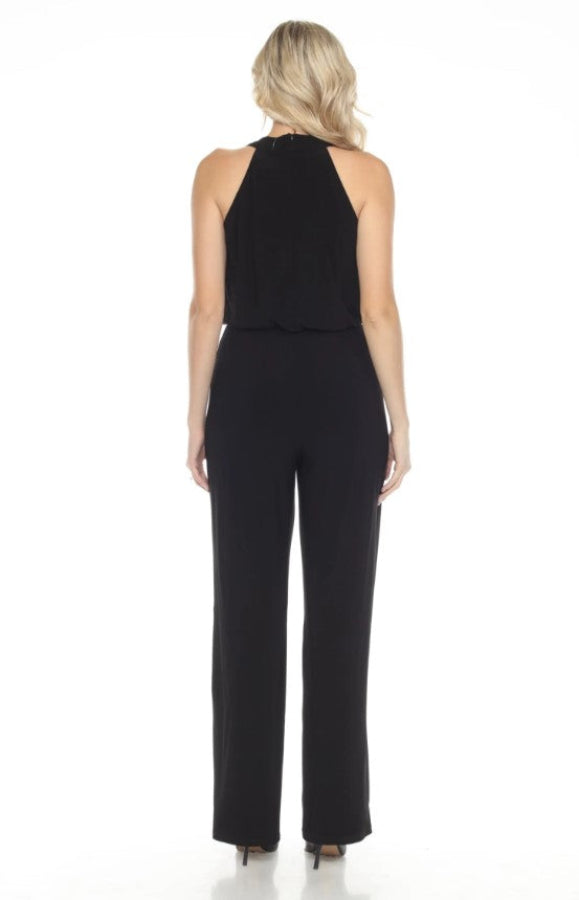 Joseph Ribkoff 243029 Black Cowl Neck Blouson Jumpsuit