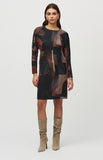 Joseph Ribkoff 244123 Multi-Color Abstract Print Shift Dress