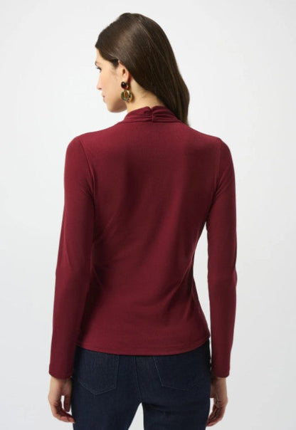 Joseph Ribkoff 253020 Faux Wrap Long Sleeve Fitted Top