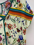 Johnny Was Sage/Multi-Color Floral Print Maxi Dress