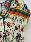 Johnny Was Sage/Multi-Color Floral Print Maxi Dress