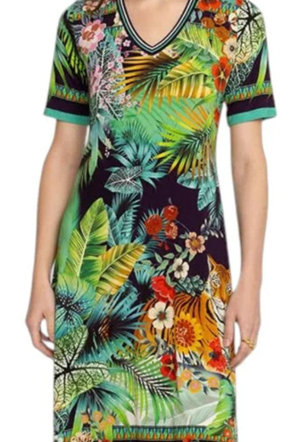 Johnny Was T35824-1 The Janie Favorite V-Neck Swing Dress