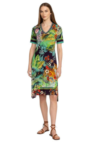 Johnny Was T35824-1 The Janie Favorite V-Neck Swing Dress