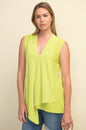 Joseph Ribkoff Asymmetric V-Neck Sleeveless Top 161060