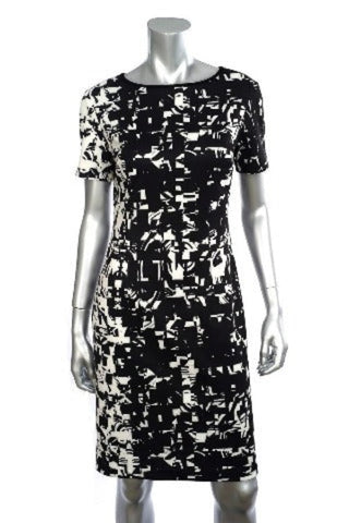 Black, Black & White, Dresses, inventory, Print, Short Sleeve, White - August Brock Fashions