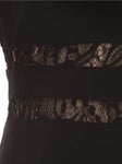 Joseph Ribkoff Black/Nude Lace Banded Dress 174500