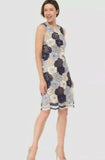 Joseph Ribkoff Navy/Multi-Color Sleeveless Dress with Floral Embroidery 182515