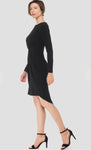 Joseph Ribkoff Black Fitted Long Sleeve Dress 184005