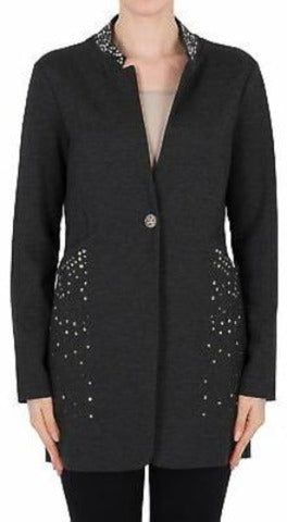 Coats, Grey, inventory, Jackets, Rhinestone, Studs - August Brock Fashions