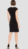 Joseph Ribkoff Black/Multi-Color Cap Sleeve Dress 184760