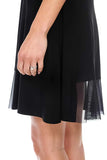 Black, Dresses, inventory, Sheer, Short Sleeve - August Brock Fashions