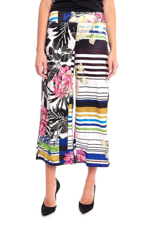 Black, Full leg, Multi-color, Pants, Print, Slip-on - August Brock Fashions