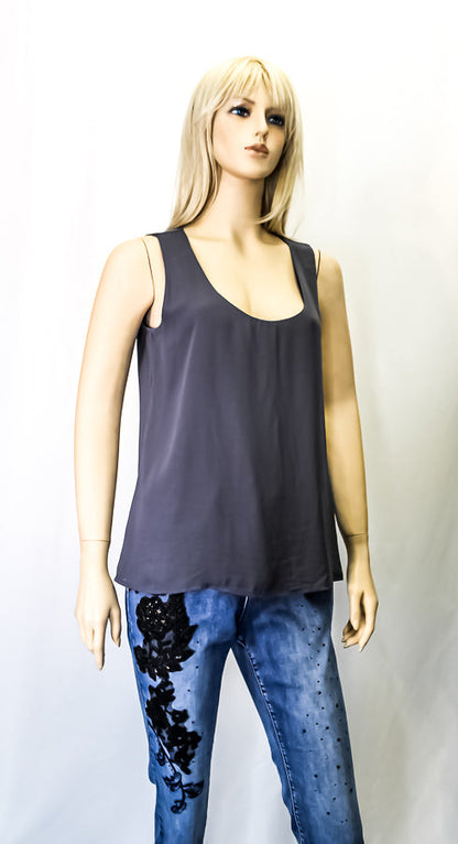 Gold, Grey, inventory, Sleeveless, Tanks, Tops, White, Yellow - August Brock Fashions