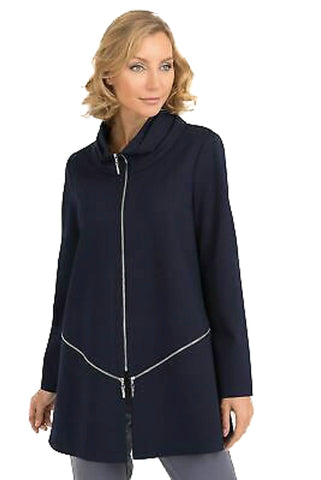Joseph Ribkoff Midnight Blue Jacket with Zipper Detail 193363