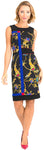 Joseph Ribkoff Black/Multi-Color Sleeveless Dress 193677