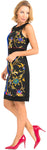 Joseph Ribkoff Black/Multi-Color Sleeveless Dress 193677
