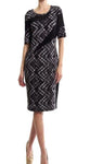 Black, Dresses, Grey, inventory, Print, Short Sleeve - August Brock Fashions