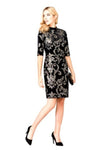 Black, Dresses, Dressy, new.bc, Print, Short Sleeve - August Brock Fashions
