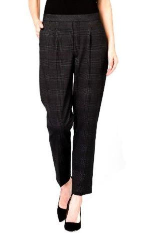 Black, Grey, Pants, Print, Slip-on, Straight leg, Stretch fabric - August Brock Fashions