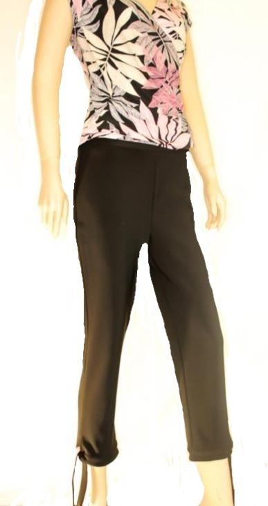 Black, Cropped, Pants, Pink, Straight leg - August Brock Fashions