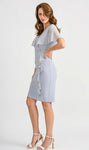 Dresses, Dressy, Grey, inventory, Sheer, Short Sleeve - August Brock Fashions